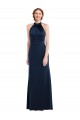 Affordable High Neck Open Back Long Maxi Prom Dress