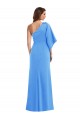 Affordable One Shoulder Bell Sleeves Trumpet Prom Dress