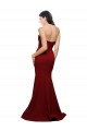 Affordable Long Full Length Sweetheart Slim Crepe Prom Dress with Strapless Bodice