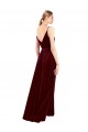 Affordable Faux Wrap V-Neck Sleek Long Velvet Prom Dress