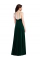 Affordable Velvet Halter Maxi Prom Dress with Front Slit & Pockets